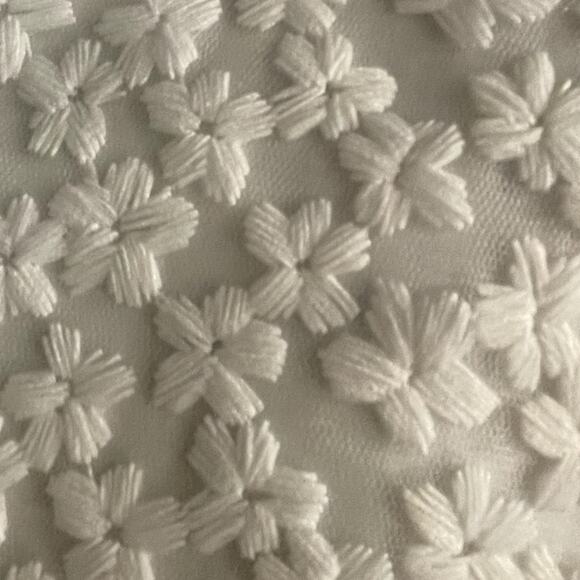 JILL Jill Stuart white floral lace ruffle sleeve blouse size large - Picture 9 of 13